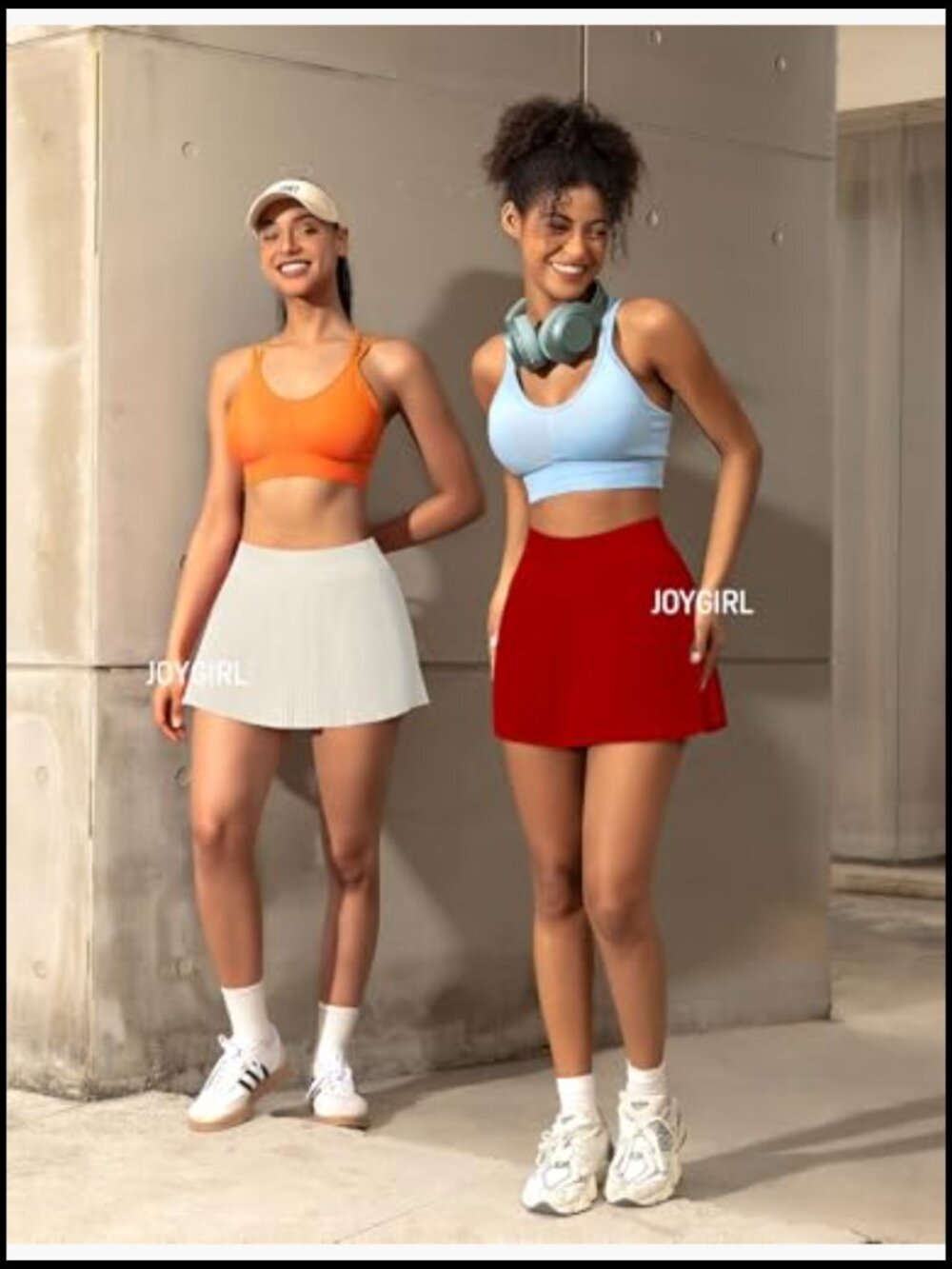 Pleated Tennis Skort with Built-in Shorts High Waist Athletic Skirt with Pockets - Picture 5 of 6